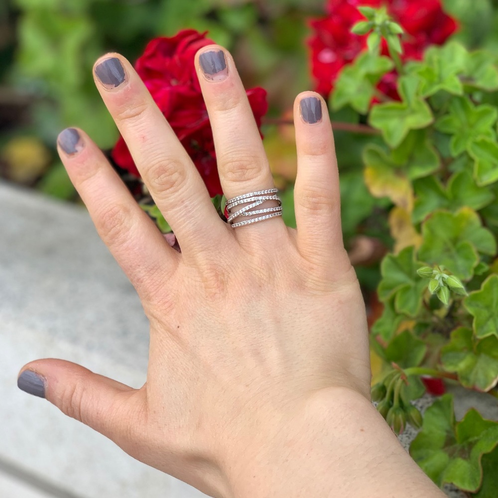 Silver layered ring